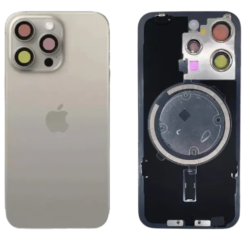 Задня кришка iPhone 15 Pro Black (camera+frame+magnet) Origrinal Quality (якість оригіналу)